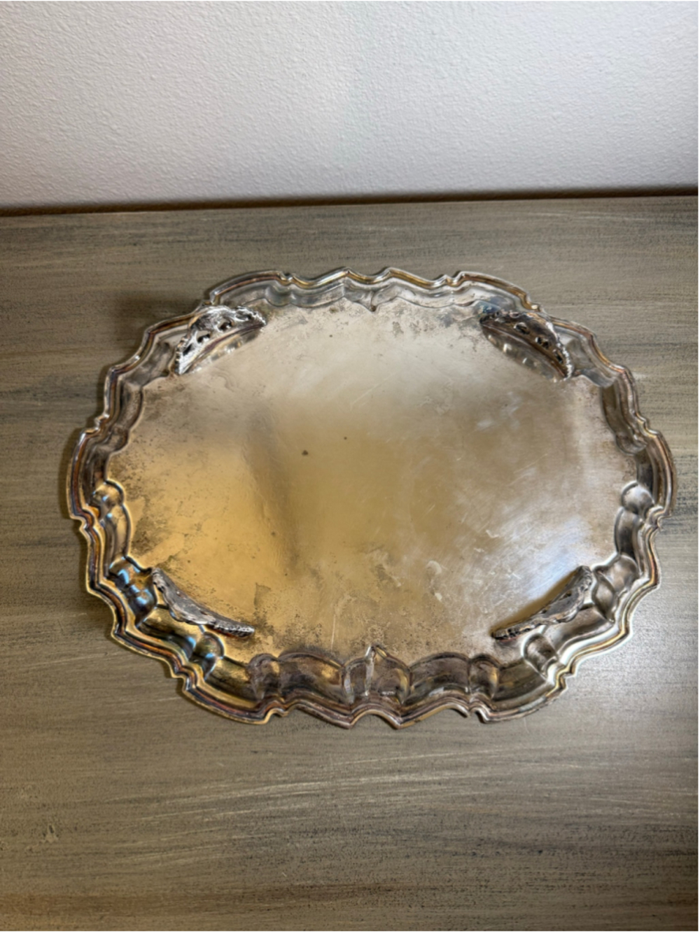 Vtg W. & S. Blackinton Silverplated Footed Serving Tray Ornate Engraved 14.5x11 - Picture 9 of 13